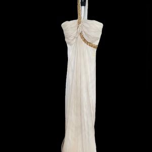Vintage Cach’e Dresses | Gorgeous Cream Formal Gown Beautiful Never Worn Size 8